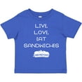 thumbnail image 3 of Inktastic Live Love Sandwiches Boys or Girls Toddler T-Shirt, 3 of 5