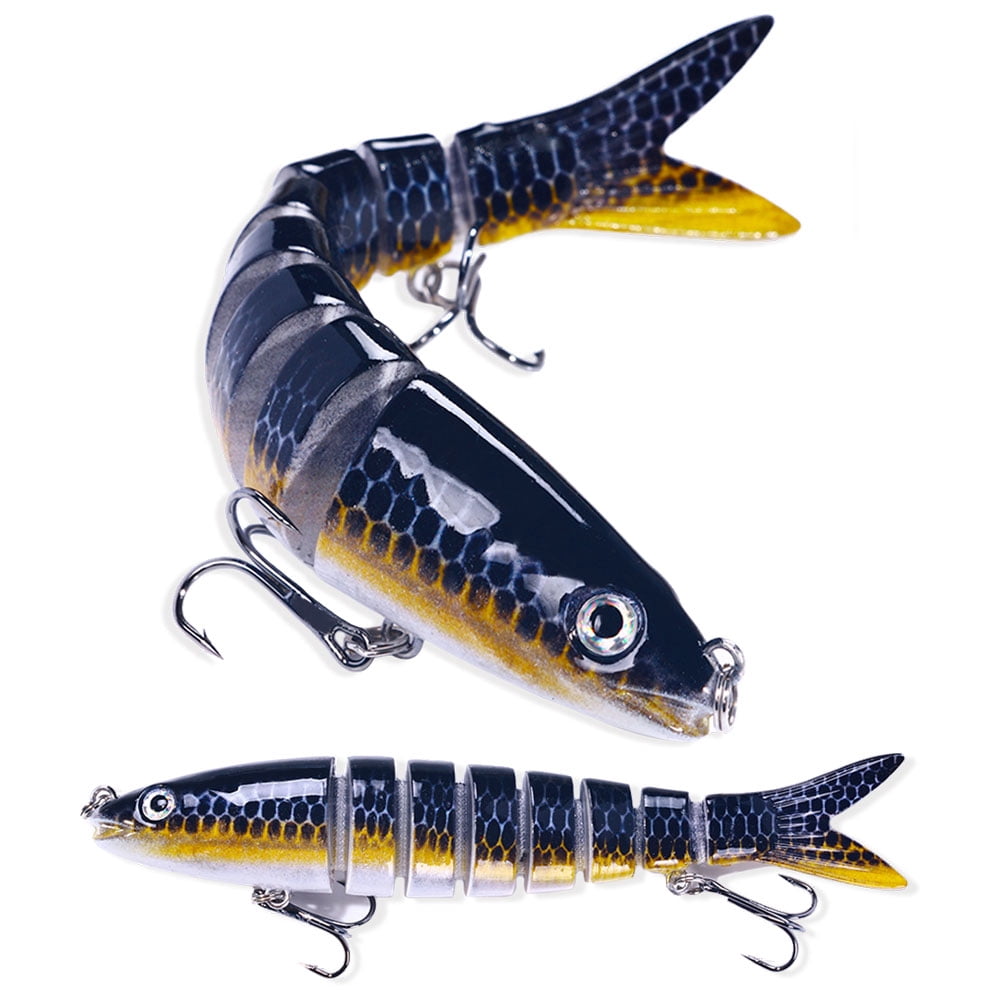 HENGJIA Fishing Lures 16PCS Multi Jointed Fish Fishing Kits Slow Sinking Lifelike Swimbait Freshwater and Saltwater for Trout Bass Lures
