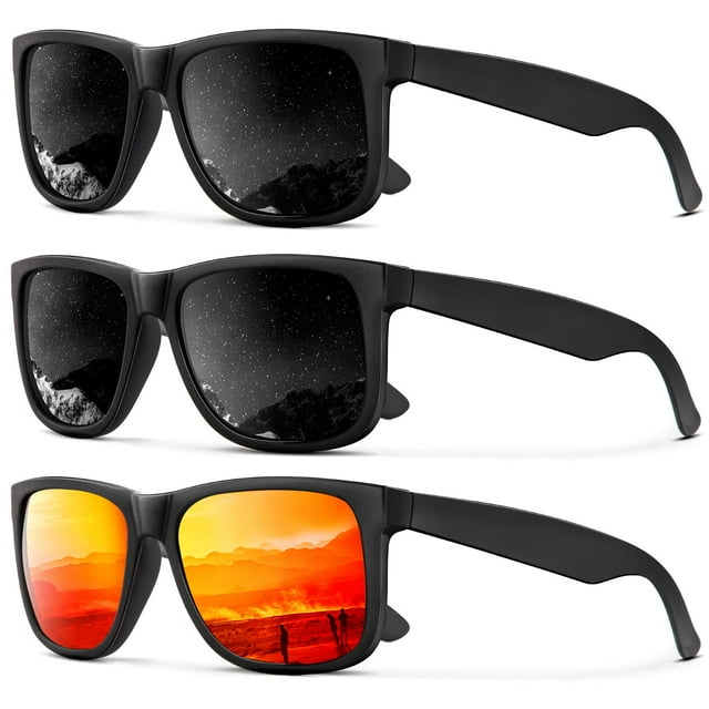 Paquete de 3 Gafas de Sol KALIYADI Polarizadas con Protección UV400