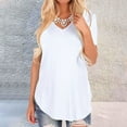 thumbnail image 2 of TODOZO Hot Sale!! Women's Tops V-Neck Short Sleeve Tshirts Tees Casual Summer Top Casual Fashion Basic Tees Curved Hem Tops White Xl, 2 of 6