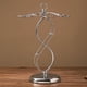 thumbnail image 1 of Soporte para copa de vino para encimera, estante para copas, estante de almacenamiento para copas de mesa independiente con 6 ganchos (plata), 1 of 5