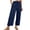 Navy, variant on Linen Pants Women Linen High Waist Loose Beach Pocket Casual Wide Leg Sweatpants Women Beige L