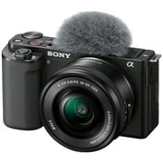 Sony Alpha ZV-E10 Mirrorless Vlog Camera With 16-50mm Lens + 128GB Memory Card + Tripod + Case + ZeeTech Accessory Bundle (Black)