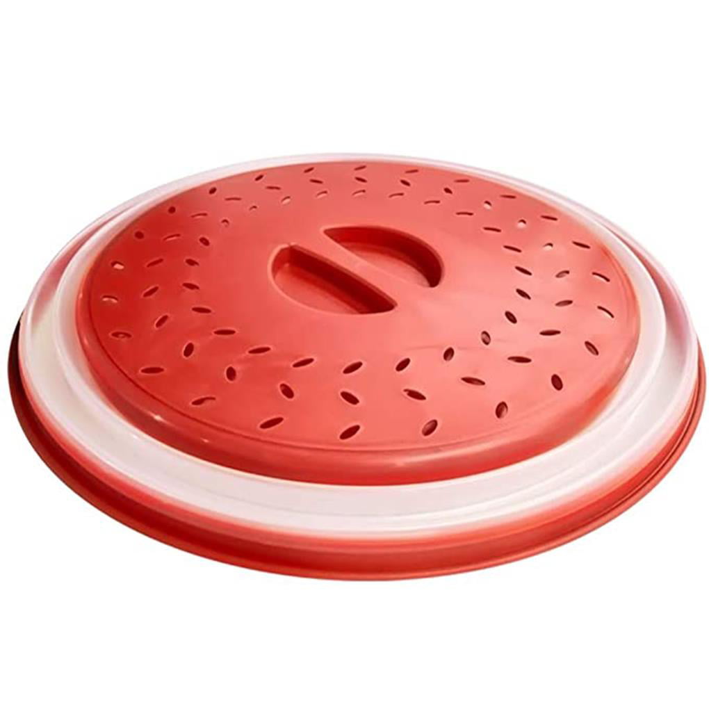 Tssuoun Microwave Plate Cover Food Dinner Dish Oven Heating Heat Resistant  Lid Dining Bar Bakery Restaurant Cookware Accessories Red 