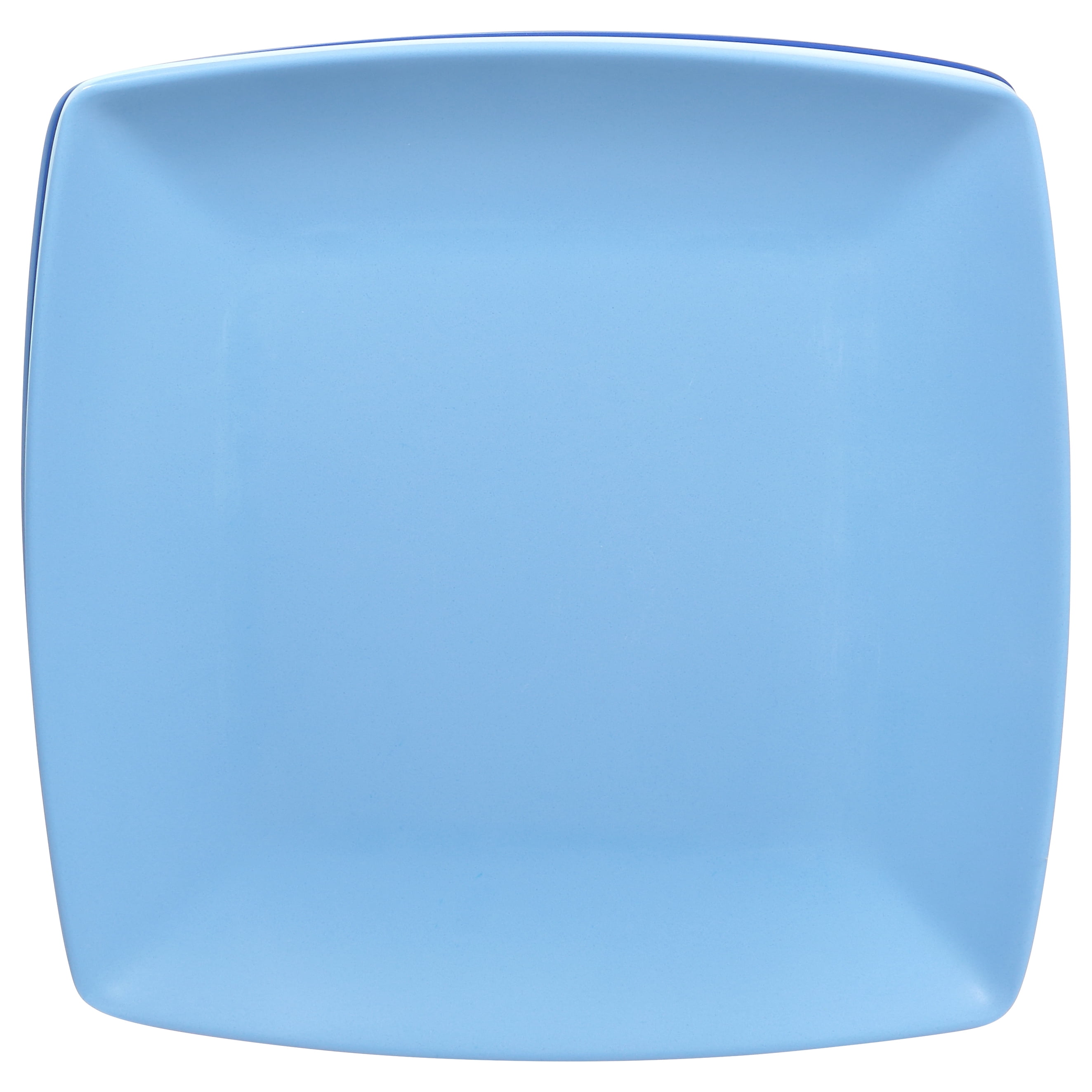 Gibson Home 136428.04 8.5 in. Greyson Square Melamine Dessert Plate Set, Assorted Blue - 4 Piece