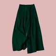 thumbnail image 3 of Women'S Cotton Linen Loose Leg Pants - Elastic Waist, Casual with Pockets, All-Season, M-XXXL Sizes, Breathable Fabric, 3 of 3