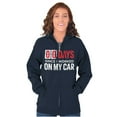 thumbnail image 4 of Zero Days Worked On Car Grease Monkey Unisex Fleece Graphic Zip Up Hoodie Brisco Brands 5X, 4 of 5