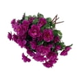 thumbnail image 2 of 4 manojos de flores artificiales de seda sintética, rododendros, decoración reutilizable. Púrpura, 2 of 9