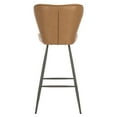 thumbnail image 7 of Safavieh Aster Mid Century Modern Leather Tufted Bar Stool, Set of 2, 7 of 7