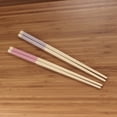 thumbnail image 3 of BambooMN Premium Reusable Japanese Bamboo Chopsticks, Diamond Checkered Pattern, 9.5 inch - Pink and Purple - 36 Pairs, 3 of 6
