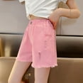 thumbnail image 2 of Jean Shorts Girls Shorts for Tween Girls Summer Casual Shorts for Kids Comfortable And Stylish for Everyday Wear for Sports And Leisure Activities Recommended for Ages 6 To 16（6 16Y）, 2 of 9