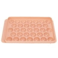 thumbnail image 2 of Bandeja redonda para cubitos de hielo de 33 rejillas con tapa, molde para hacer bolas de hielo de polipropileno de grado alimenticio, para refrigerador de oficina, color rosa, 2 of 14