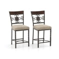 thumbnail image 2 of Resenkos Set of 2 25 inches Bar Stools with Rust-proof Metal Frame and Soft Sponge Seat-Brown, Bar Height Stools, Bar Stools for Kitchen Island for Kitchen, Dining Room, 2 of 7