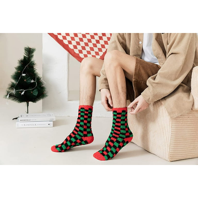 Gilbin s Men Soft Stretchy Christmas Holiday Cool Casual Dress Socks Assorted Designs Size 10 13 Men Fuzzy Christmas Socks