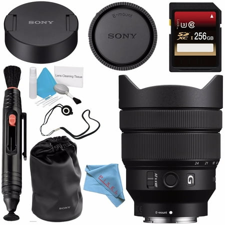 Sony FE 12-24mm f/4 G Lens SEL1224G + 256GB SDXC Card + Lens Pen Cleaner + Fibercloth + Lens Capkeeper + Deluxe Cleaning Kit