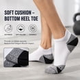 thumbnail image 5 of LWFBDTK Womens Athletic Ankle Socks, 6-Pairs, Premium Cotton Cushioned Breathable Low Cut Casual Socks, Size M (6.5-8.5), White, 5 of 9