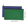 thumbnail image 3 of LABELEPH 2Pcs Green Pu Cash Bag Money Bags With Zipper For Cash Bank Staff Students Workers, 3 of 5