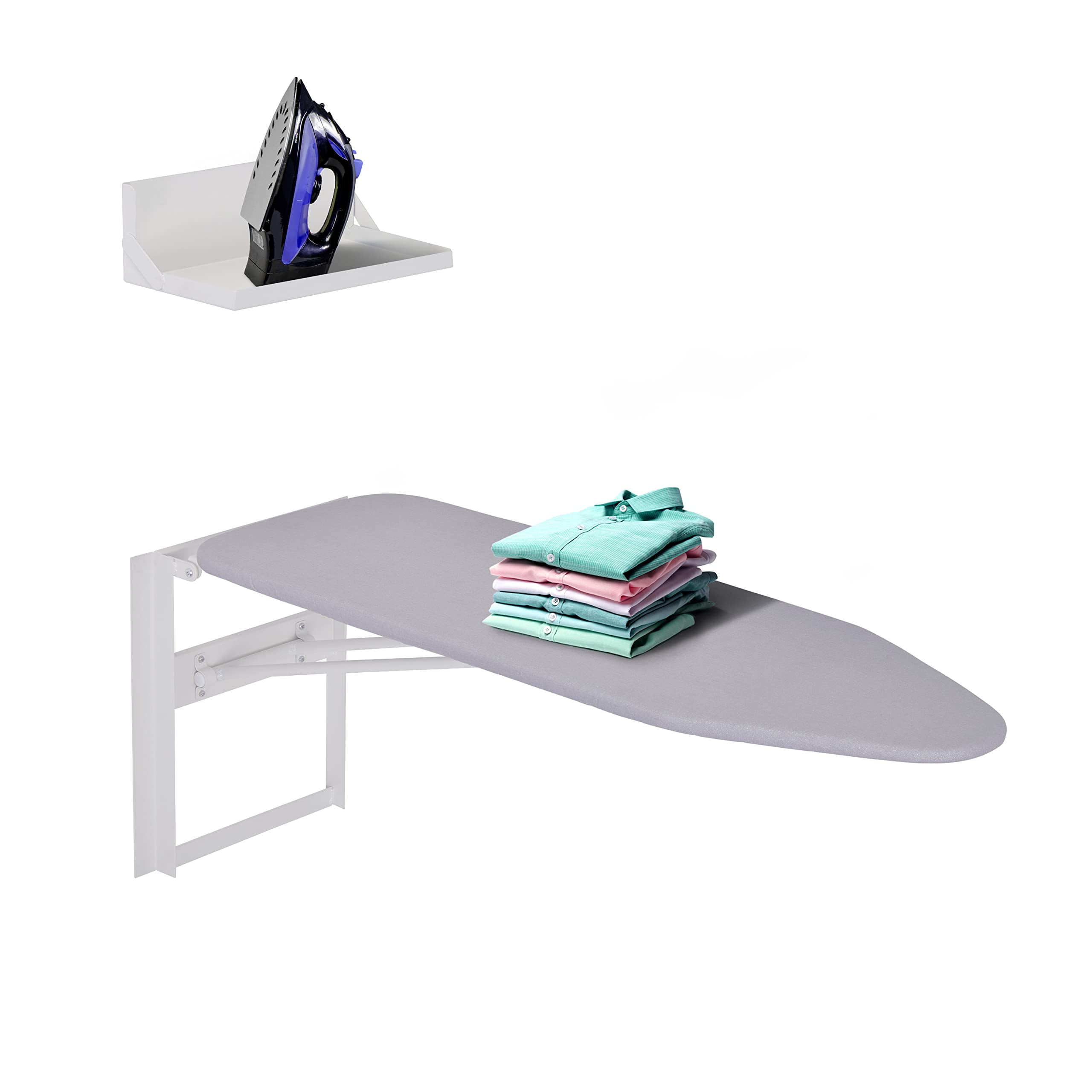 Ivation Fold Down Ironing Board with Iron Holder and Ironing Board