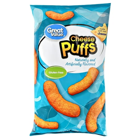 (4 pack) (4 Pack) Great Value Cheese Puffs, 8 oz