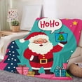 thumbnail image 2 of Christmas Throw Blankets for Women Men, Super Soft Flannel Fleece Blanket 60"x80" Santa Claus With Gifts And Tree Xmas Plush Fuzzy Cozy Blanket for Couch Bed Sofa, Gift Idea, 2 of 12