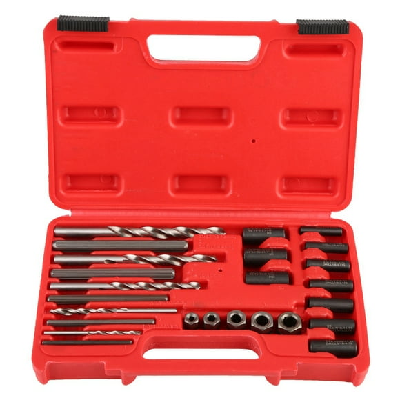 MAYUJIAA 25 Pcs Thread Repair Extractor Easy Out Drill& Guide Tool Kit Set Remove Broken Screws Bolts QM321-31901