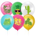 thumbnail image 2 of Suministros de decoración para fiesta temática hawaiana, globos de látex con forma de piña, tortuga, hoja, cactus, decoración para fiesta, 2 of 5