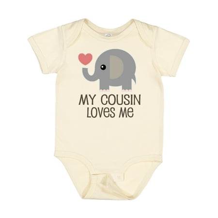 

Inktastic My Cousin Loves Me Gift Baby Boy or Baby Girl Bodysuit