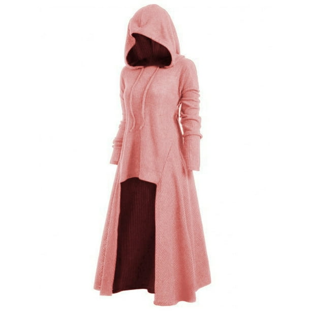Capa para mujer, vestido grande para mujer, con capucha, informal, holgada, elástica, lisa, vintage, capa para mujer