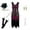 Hot Pink, variant on TJAZFJPA Corset Dress Women's Evening Dress Beaded Sequin Fringe Skirt Set Romper Dress Sparkly Dresses for Women