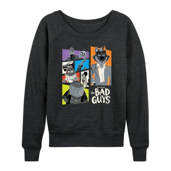 The Bad Guys - Mr. Wolf and Friends Collage - Women's French Terry Long Sleeve Shirts