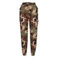 thumbnail image 6 of CALAFEBILA Jogger Cargo Pants Womens Camouflage Straight Leg Streetwear High Waist Cargo Pants Workout Loose Fit Trousers with 4 Pockets, 6 of 8
