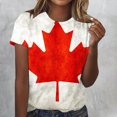 thumbnail image 1 of Fiudx Tops para Mujer Tops con Estampado de Moda para Mujer, Blusa de Manga Corta con Cuello Redondo, Camisetas, 1 of 4