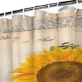thumbnail image 3 of Country Sunflower Farm Shower Curtain, Floral Boho Vintage Yellow Rustic Waterproof Bathroom Curtain with Metal Grommets, 3 of 3