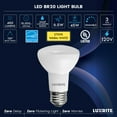 thumbnail image 7 of Luxrite BR20 LED Light Bulbs, 6.5W=45W, 2700K Warm White, Dimmable, 1100 Lumens, E26, 7 of 7