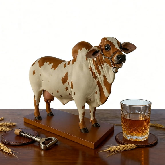 tasrioml 2L Bull Liquor Dispenser Wine Vodka Whiskey Decanter Brazilian Cattle Beverage Container Bottle Decoration Home Kitchen Bar Accessory