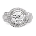 thumbnail image 4 of 925 Sterling Silver Mens Cubic Zirconia Cz Ring Man   For Dad Mens  For Him, 4 of 8