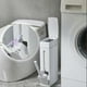 thumbnail image 1 of Organizador de baño de esquina delgado con cepillo de baño y bote de basura, 4.5L, 1 of 9