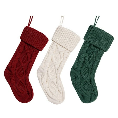 Christmas Stockings 18" Xmas Stocking Christmas Decoration Set of 3