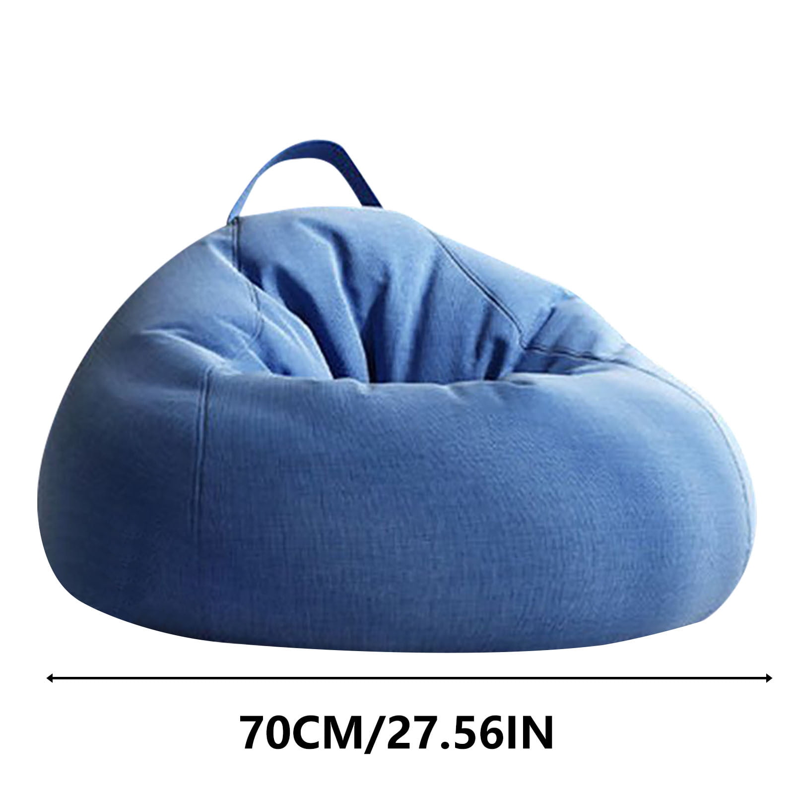 Bean Bag Chair 2.3Ft, Memory Foam Filled, Large Beanbag Chairs for Adults and Teens, Soft Sofa with Removable Flannel Cover, Round Couch for Living Room Bedroom College Dorm