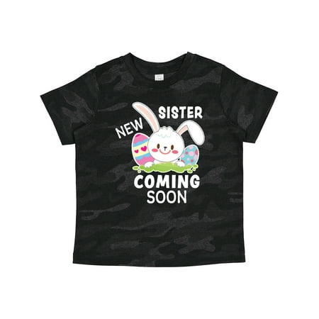

Inktastic New Sister Coming Soon with Cute Bunny Gift Toddler Boy or Toddler Girl T-Shirt