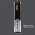 thumbnail image 6 of Ivation Electronic Wine Opener Gift Set - Cordless Rechargeable Wine Bottle Cork Extractor with Black & Copper Automatic Corkscrew, Hideaway Foil Cutter, Built-in Light & Lithium Battery, 6 of 8