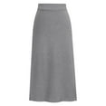 thumbnail image 1 of Innerwin Jupe Midi Tricotée Taille Haute pour Femmes, Gris Clair, m, 1 of 2