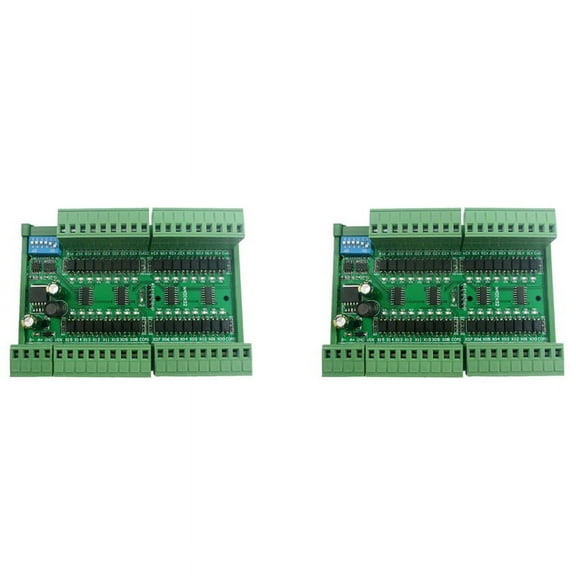2X 32Ch PNP Isolated Digital Input RS485 Modbus Rtu Controller 12V 24V PLC Switch Acquisition Board(with Case)