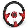 320mm/12.5in Racing Car Steering Wheel with Horn Button PVC Red Color