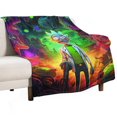thumbnail image 1 of Manta de Rick & Morty de varios tamaños, súper suave, de tela con superficie vertical, acogedora y cálida, adecuada para cama, sofá, camping, viajes, para todas las estaciones, ligera y compacta, 40, 1 of 8