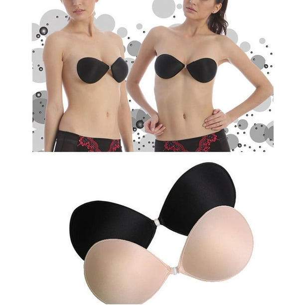 AIMTYD Adhesive Bra Strapless Sticky Invisible Push up Silicone Bra for Backless  Dress with Nipple Covers 