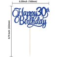 thumbnail image 2 of Cake Topper Ephlyn para 30.º cumpleaños azul con brillo 20 cm, 2 of 7