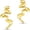 18K Gold Plated, variant on SNGIA Silver Plated Spiral Drop Dangle Earrings for Women, Geometric Statement Fashion Jewelry