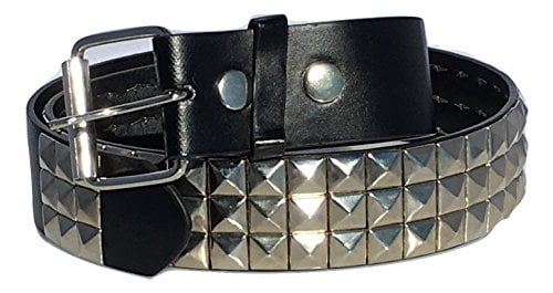 PYRAMID STUDDED FASHION BELT ROCK GOTH LEATHER LOOK WOMANS LADIES MENS STUD NEW 