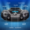 thumbnail image 2 of Philips Reproductor de CD portátil Boombox Bluetooth con reproductor de casete, potente reproductor de CD estéreo todo en uno para el hogar, altavoces Mega Bass Reflex, entrada de radio/USB/MP3/AUX co, 2 of 5